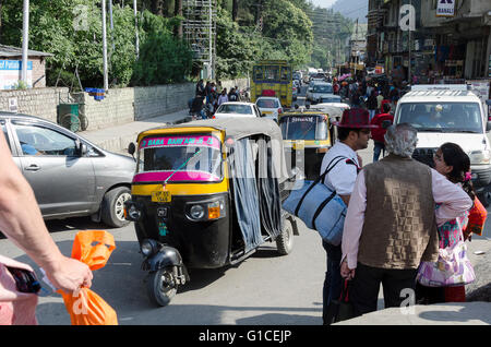 Verkehrsstaus, Manali, Himachal Pradesh, Indien, Stockfoto