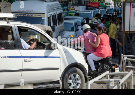 Verkehrsstaus, Manali, Himachal Pradesh, Indien, Stockfoto