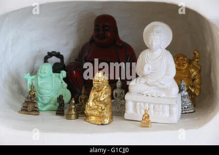 Internationalen buddhistischen Zentrum von Genf. Buddha-Statuen.  Schweiz. Stockfoto