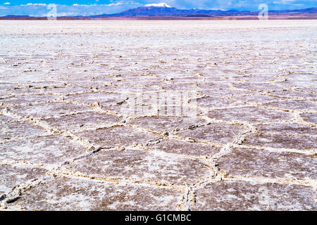 Ansicht von Uyuni Salz flach, der Welt größte Salzsee in Uyuni, Bolivien Stockfoto