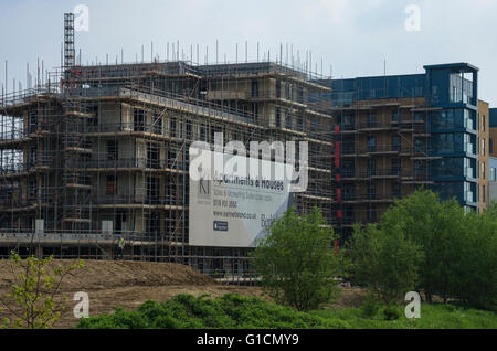 Bau von neuen Wohnungen am Kennet Insel, Reading, Berkshire. Stockfoto