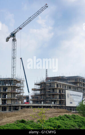 Bau von neuen Wohnungen am Kennet Insel, Reading, Berkshire. Stockfoto