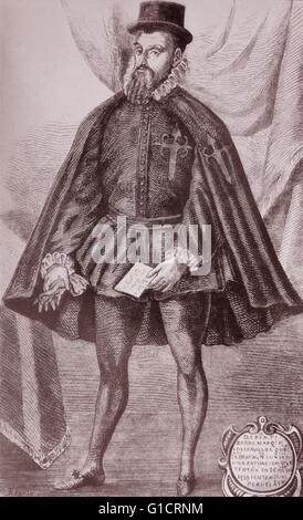 Spanische Eroberer Francisco Pizarro González (1471 – 1541), der das Inka-Reich erobert Stockfoto