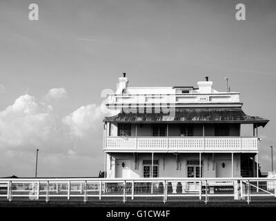 Epsom Racecourse Eigentümer und Gewinner Gehäuse Stockfoto