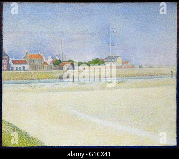 Gemälde mit dem Titel "The Kanal von Gravelines, Grand Fort Philippe" von Georges-Pierre Seurat, (1859-1891) eine französische Post-impressionistischen Maler und Zeichner. Vom 19. Jahrhundert Stockfoto