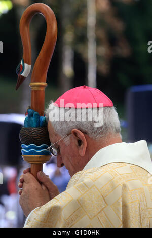 Mgr Yves Boivineau. Heiligtum der Benite La Fontaine. La Roche-Sur-Foron.  Frankreich. Stockfoto