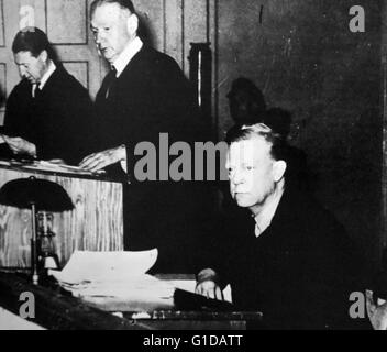 Pierre Laval, Minister für auswärtige Angelegenheiten der Regierung von Vichy. Den Spitznamen "Des Mannes von Deutschland". Stockfoto