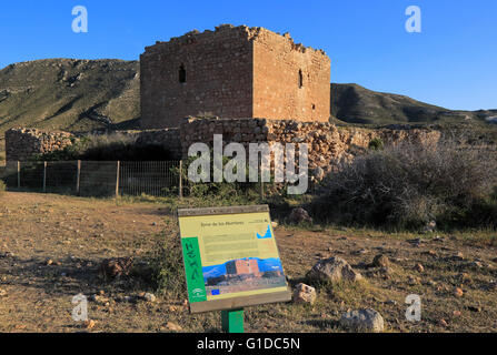 Torre de Los Alumbres, Rodalquilar, Cabo de Gata Nationalpark, Almeria, Spanien Stockfoto