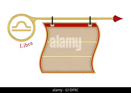 3D Board Horoskop Zeichen für Zeitschriften oder andere. Stockfoto
