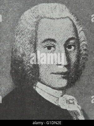 Porträt von Anders Celsius (1701-1744) ein schwedischer Astronom, Mathematiker und Physiker. Vom 18. Jahrhundert Stockfoto