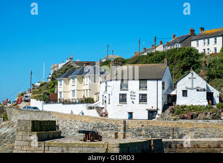 Die küstennahen Dorf Hafendamm in Cornwall, Großbritannien Stockfoto