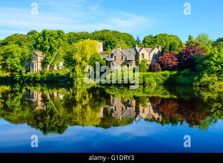 Das Dorf Halton auf dem Fluß Lune in der Nähe von Lancaster Lancashire England Stockfoto