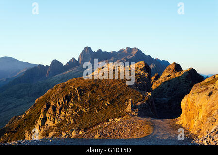 Europa, Frankreich, Haute Savoie, Rhône-Alpen, Chamonix, Aiguille Rouge und Brevant Landschaft Stockfoto