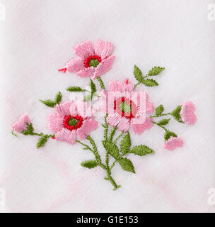 Hand gestickte Blume Stockfoto