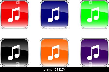 Tasten-Musik auf einem weißen Hintergrund. Vektor-Illustration. Stock Vektor