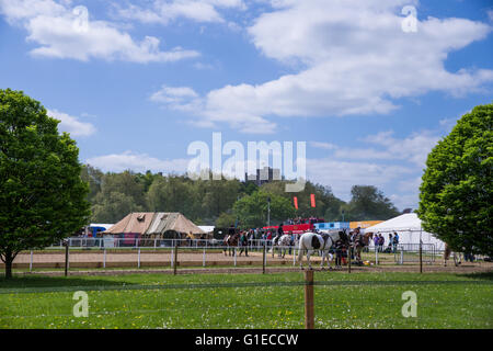 Great Windsor Park, Windsor, UK. 14. Mai 2016. Royal Windsor Horse Show Panorama Blick auf Garten Credit: Action Plus Sport/Alamy Live News Stockfoto