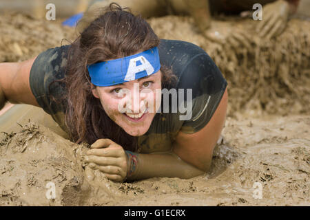 Tough-Mudder Herausforderung Stockfoto