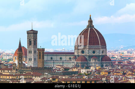 Panoramablick von Santa Maria Novella in Florenz Stockfoto