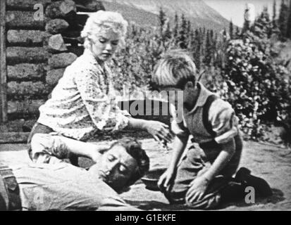 Wohl Ohne Wiederkehr / Marilyn Monroe / Robert Mitchum / Tommy Rettig Stockfoto