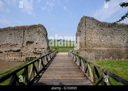 Der Eingang in Eynsford Burg im Norden Kent Dorf dieses Namens. Stockfoto