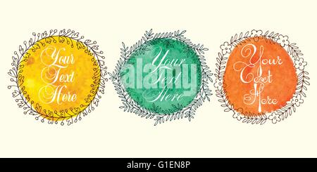 Vektor-farbigen Rahmen-set Stock Vektor