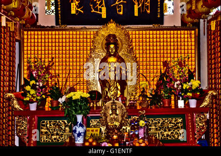 Statue einer buddhistischen Göttin. Chinese New Year Feiern am Kek Lok Si Temple in Penang/Malaysia auf Freitag, 12. Februar 2016, Stockfoto