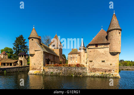 Burg in La Clayette, Brionnais, Saone et Loire. Frankreich Stockfoto