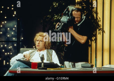 Der Deutsche Moderator Thomas Gottschalk in Seiner Talkshow "Gottschalk Late Night" Deutschland 1990er Jahre. Stockfoto