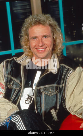 Der Deutsche Moderator Thomas Gottschalk in Seiner Talkshow "Gottschalk Late Night" Deutschland 1990er Jahre. Stockfoto