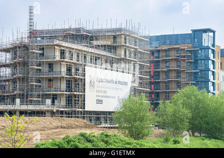 Bau von neuen Wohnungen am Kennet Insel, Reading, Berkshire. Stockfoto