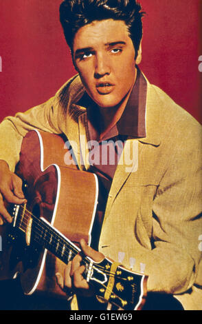 Der Amerikanische Sänger, Musiker Und Schauspieler Elvis Presley, 1950er Jahre. US-amerikanischer Sänger, Musiker und Schauspieler Elvis Presley, 1950er Jahre. Stockfoto