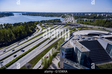 West-Route in Drohne aus der Luft fotografiert Stockfoto