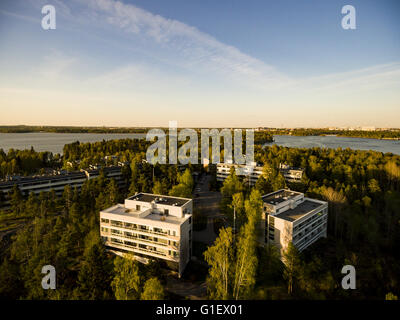 Ilmakuva Lehtisaaresta, Helsinki. ||| Luftaufnahme des Lehtisaari, helsinki Stockfoto