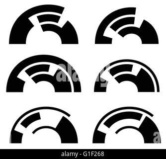 Abstrakte geometrische Elemente - futuristische zusammengesetzte Formen, hud-Elemente Stock Vektor