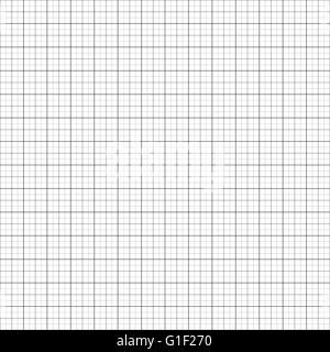 Graph, Millimeter-Papier-Hintergrund. Leere Raster, Hintergrund mit Einheiten ineinander. Nahtlose Muster für Design, Technik, Architekten, Stock Vektor