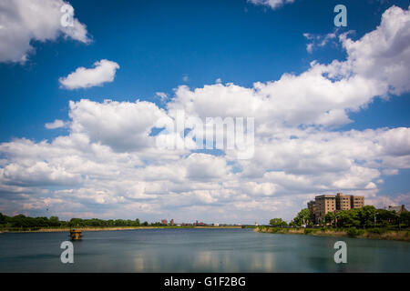Druide See, Druid Hill Park in Baltimore, Maryland. Stockfoto