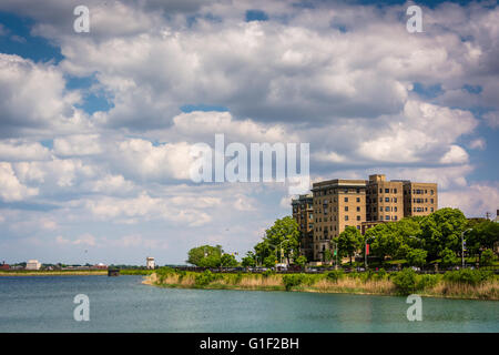 Druide See, Druid Hill Park in Baltimore, Maryland. Stockfoto