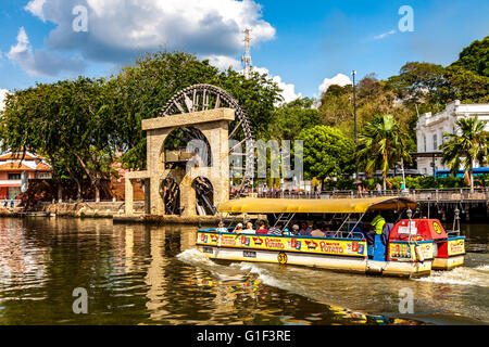 Malaysia Malacca The Malacca Sultanate Wasserrad Stockfoto