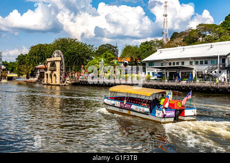 Malaysia Malacca The Malacca Sultanate Wasserrad Stockfoto