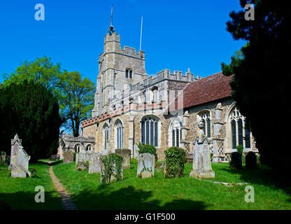 Str. Marys Kirche, im Dorf von Cavendish, Suffolk, England UK Stockfoto