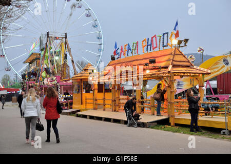 Kirmes in Aix-Les-Bains Frankreich Südost Reisen Stockfoto