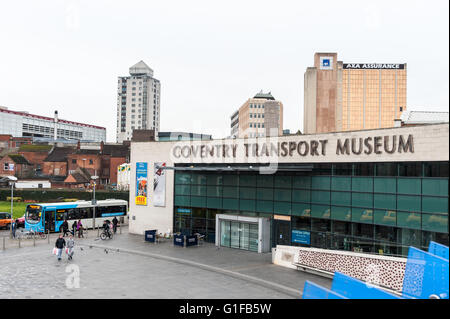 Die Coventry Transport-Museum, Millenium Place, Coventry, Westmidlands, Vereinigtes Königreich Stockfoto