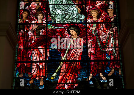 Glasmalerei Fenster, Kathedrale St. Philip, Birmingham, England, Vereinigtes Königreich Stockfoto