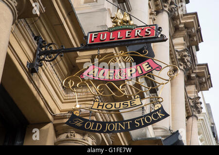 Alten Aktiengesellschaft, Ale & Pie Pub Schild; Birmingham; England Stockfoto