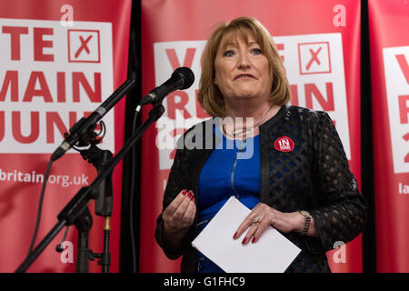 Liverpool, Merseyside. 13. Mai 2016. Glenis Willmott, Mitglied des Europäischen Parlaments für East Midlands. Stockfoto