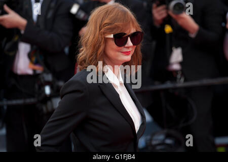 Schauspielerin Susan Sarandon an der Gala screening für Woody Allens Café Society Film und Eröffnungsfeier im 69. Cannes Film Fe Stockfoto