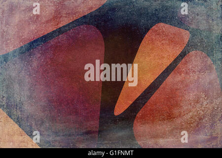 60er oder 70er Jahre Dekoration Hintergrund mit Textur. Farben Orange, Beige und braun Stockfoto