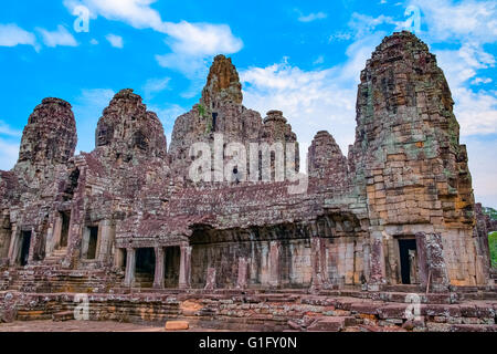 Bayon Tempel, Angkor Wat Komplex, Siem Reap, Kambodscha. UNESCO-Weltkulturerbe Stockfoto