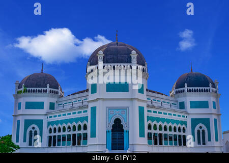 Große Moschee von Medan, Sumatra, Indonesien, Südostasien. 1906 gebaut. Stockfoto