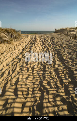 Sag Main Beach, Zugang zum Strand in Hamptons, NY Stockfoto